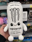 10  White Monster Energy Drink Can Plush Toy Soft Stuffed Decor Gift Collectible