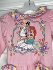 Vintage Disney Wear Kid The Little Mermaid Long Sleeve Ruffle Shirt Pink 5 Usa