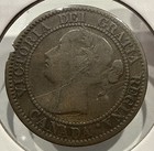 1859 Large Cent Canada Queen Victoria Copper World Coin - Vf Detail  f329 
