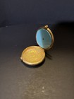 Vintage Art Deco Gold Tone   Beautiful Clock Design Compact - 134