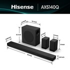 Hisense Ax5140q 5 1 4ch Sound Bar Wireless Subwoofer Dolby Atmos