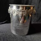 Vtg Moet   Chandon Champagne Wine Ice Bucket Pewter 1960s 8  X 7  - Good Cond
