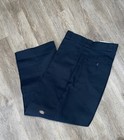 Nwt Dickies Men Loose Fit Twill Work Pants Black Double Knee Cell Phone Pocket