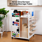 Screen Printing Kits Storage   Screen Printing Ink Cart Organizer Table For Scre