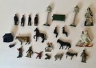 See List Vintage Die Cast Lead Metal Toy Figures 1940 s-60s 23pc Lot England