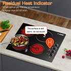24in Electric Ceramic Cooktop 4 Burners 8 Power Levels  Residual Heat Indicator