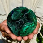 1 41lb Rare Natural Malachite Quartz Hand Carved Sphere Crystal Healing Gem Ball