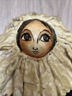 Vtg Mexican Folk Art Paper Mache Rare Lady Figure - Mid Century - Signed  10   