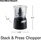 Hamilton Beach Stack   Press Electric Food Chopper   Mini Food Processor  3-cup 