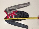 Long Sleeve Gk Elite Gymnastics Leotard Large Child Gunmetal Red Silver Mystique
