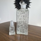    vintage Cut Glass Decanter Mid Century Modern Mcm Whiskey 1960