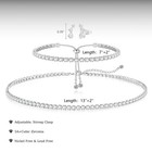 Lulii Tennis Necklace Set For Women Dainty Sterling Small  Silver-tennis Sets 