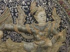 Rare Burmese Gold Embroidered Tapestry Wall Art     Framed Palace Textile