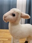 Hansa White Sheep Stuffed Toy 11 In Realistic Wool Standing 