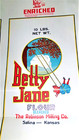 Vtg 40 s Betty Jane 10 Lb Paper Adv Flour Sack Bag Robinson Mill Ks Nos 