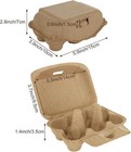 40pcs Egg Cartons Cheap Bulk  6 Count Egg Cartons For Half Dozen Chicken Eggs  6