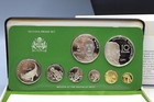 1976 Franklin Mint National Coinage Of Guyana Sterling Silver Proof Set W  Coa