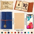  10 Pack Pu Leather Journal Notebook Refillable Travel Writing A6  7 X 5 Inch