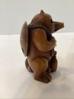 Antique Japanese Carved Bear With Jug Netsuke Figurine Signed 2    High