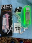 Vintage Transparent Clear Acrylic Trimline Style Desk Green Neon Telephone