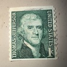 Thomas Jefferson 1 Cent Antique Postage Stamp- Green Rare Vintage 
