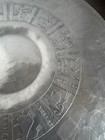 Vintage Arthur Armour Hand Hammered Aluminum Sundial Zodiac Tray Platter 16 