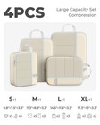 Percover Compression Packing Cubes For Travel  4-piece Structured Compression   