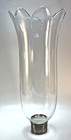 Rare Signed Vintage Baccarat France Clear Glass Candlestick Hurricane Globe