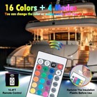 Wireless Boat Lights Rgb Multi-color Led Battery-powered 4 Pcs Marine