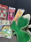 Lot Of Vintage Valentine   St Patricks Day Decorations Paper Cut Outs 