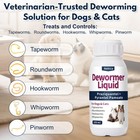 Netrca Dewormer Liquid For Dogs   Cats  7-way Wormer For Tapeworms  Roundworms