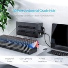 Orico 30 Port Industrial Usb Hub Powered Data Hub Usb 2 0 Splitter Metal Case Us