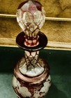 Rare Vintage Antique Victorian Glass Perfume Bottle And Stopper  1860