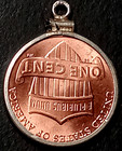 1 One Sterling Silver Penny 19mm Coin Bezel Screw-top Frame Mount Holder Pendant