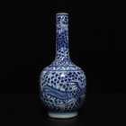Old Chinese Blue   White Porcelain Vase W  Phoenix Th242