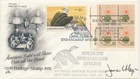 1611  2 Bl Of 4 Kerosene Lamp Combo Artcraft Cachet Fdc Auto James Schleyer Set