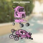 4 Wheels Dog Stroller For Medium Dogs  Pet Stroller For Small Dogs  Cat Stroller