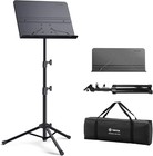 Professional Portable Sheet Music Stand - Folding Adjustable Holder  With Car   