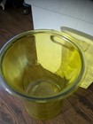 Yellow Glass Vase Solid Pattern Decorative Vase