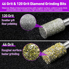 46-grit  120-grit Diamond Grinder Bit 1 8  Shank Compatible With Dremel Rotary