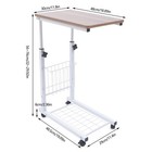 Bed Side Table Hospital Overbed Rolling Tray Adjustable Bedside Working Desk New