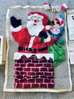 Vintage Wonderart Santa In Chimney Christmas Latch Hook Kit Box 4681 Mcm