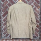 Lauren Ralph Lauren Tan Silk Linen Lambswool 2 Button Blazer Jacket Size 40r