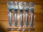 5 Wallace Grande Baroque Sterling Silver Salad Forks 6 5 8 No Mono Orig Sealed