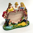 Vtg Disney Princess 3d Heart Picture Frame Snow White Ariel Pocahontas Jasmine