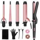 5 In 1 Curling Iron With Interchangeable Ceramic Barrels  0 35  Rose Gold