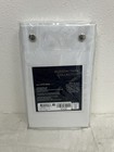 Hudson Park Embroidered Geo Cotton Euro Sham White   White New