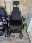 Quickie Power Wheelchair - Black  Adjustable Headrest  6 Wheels