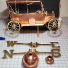 Model T Bar Harbor Copper   Brass Antique Roof Weathervane W  Directionals Mount