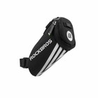 Rockbros Road Bike Mtb Mini Bicycle Bag Reflective Seat Storage Saddle Bag Black